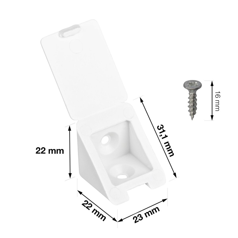 LouMaxx Body Connectors White – Pack of 20 22 x