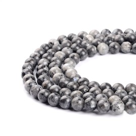 Ruilong Black White Labradorite Round Beads Natural Gemstone Beads For Jewelry Making 4/6/8/10/12MM