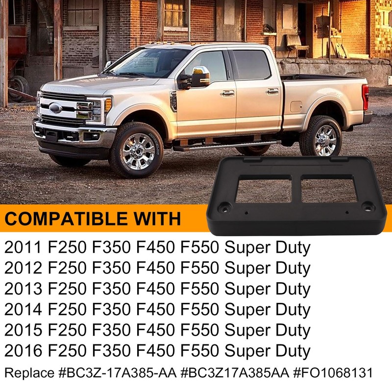 License Plate Frame Compatible with F250 F350 F450 Super Duty