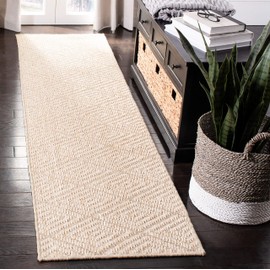 SAFAVIEH Palm Beach Collection Runner Rug - 2' x 8', Beige & Beige, Sisal Design, Non-Shedding & Easy Care, Ideal for High Traffic Areas in Living Room, Bedroom (PAB360A)