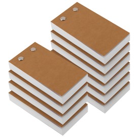 FUNSUEI 10 PCS Animation Flipbook Paper,Mini Blank Flip Book,Bulk Flip Book Paper Kraft Cover Flip Book Kit for Drawing and Sketching, 4.5x2.5 Inches, 1000 Sheets in Total