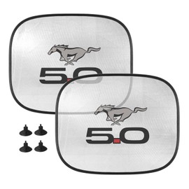 iPick Image for Ford Mustang GT 5.0 Car Side Window Mesh Sun Shades for Baby Children UV Protection, 2 Pack