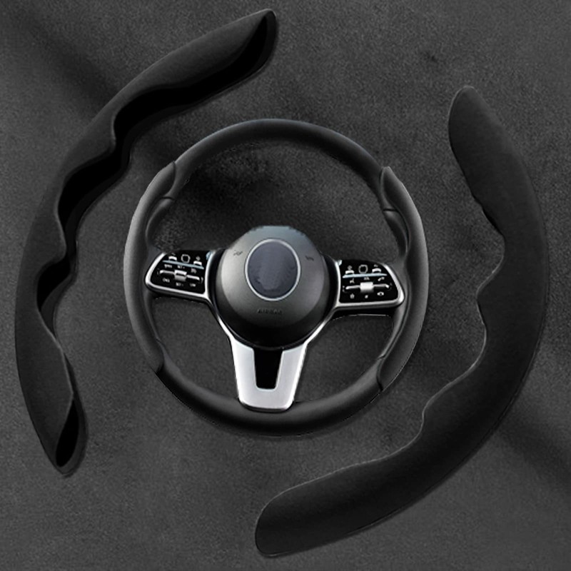 Mtverver New Fluffy Anti-Skid Steering Wheel Cover Segmented Protector Safe