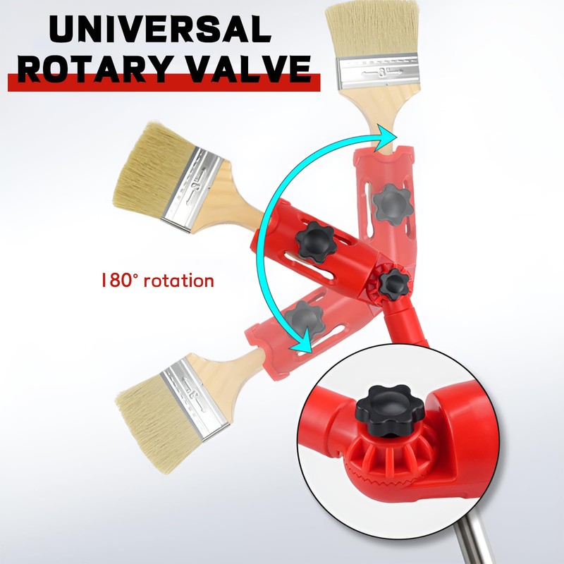 Guegine Multiangle Paint Brush Extender Holder, Extendable Paint Brush Kit,