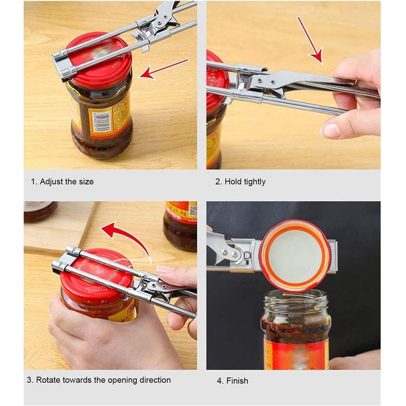 zengxiaoyun® Master Jar & Bottle Opener, Adjustable Multifunctional Stainless Steel