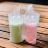 100PCS Plastic Clear Handle Drink Containers Bags for Shops Stores