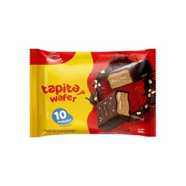 Gallito Tapita Chocolate Covered Peanut Cream Wafer Cookies, – 10 Units per Bag – 300g Each – Costa Rican Snack Favorite – 2 Pack