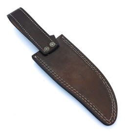 10" long handmade leather sheath for 5" cutting blade knife