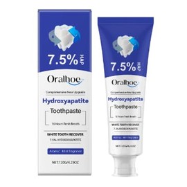 Hydroxylapatit Zahnpasta, 120g Hydroxyapatite Toothpaste, Frischer Atem Zahnpasta Hydroxylapatit, Tiefenreinigung Hydroxyapatite Zahncreme, Remineralisierungszahnpasta Ganzheitlicher Schutz für Zähnen
