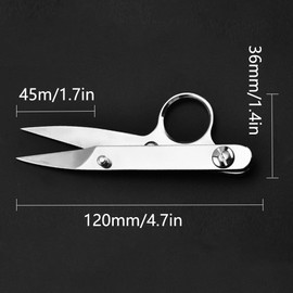 4.7 Inch Thread Snips, Small Yarn Snips Sewing Scissors with Protective Plastic Sleeve for Fishing, Clothes Embroidery, Fabric, DIY