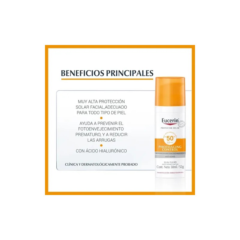 Eucerin Photoaging Control Anti Age Crema protector solar facial Fps50