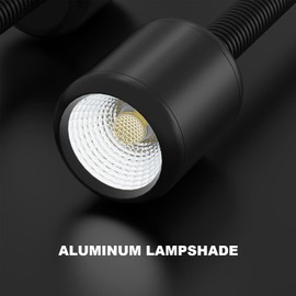 Magnetic Work Light, 1200 Lumens Led Machine Light with Strong Magnetic Base, Flexible Gooseneck Magnetic Lamp for Lathe and Drill Press, 12W 120V