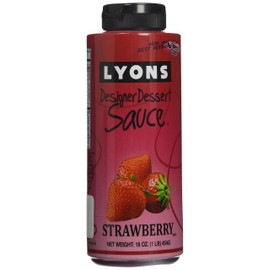 Lyons Designer Dessert Sauce, Strawberry, 16 Ounce Bottle