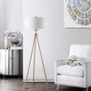Safavieh FLL4008A Lighting Collection Enrica 66" Brass and Gold Floor