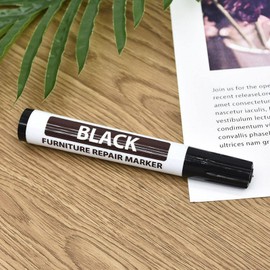 SYCOOVEN Furniture Repair Wood Repair Marker, Wood Stain Scratch Fix Pen, Floor Touch Up Pen Marker Repair Pen, Simple Paint Fix for Stains, Scratches, Wood Floors, Tables, Carpenters (Black)