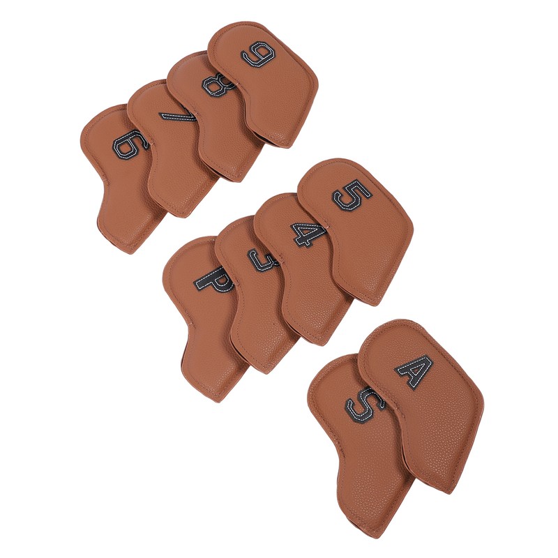 10PCS Golf Head Protective Covers Waterproof PU Material Golf Putter