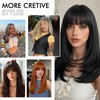 NOSTALGIA Wig with Bangs, 20 Inch, 4x4 Realistic Scalp, Natural
