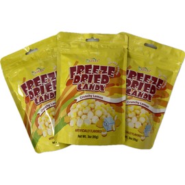 Apexy Freeze Dried Candy - Freeze Dried Rainbow Candy Assorted Flavor - Dehydrated, Crunchy, Colorful Treats & Snacks for Kids & Adults - Packed in a Resealable Pouch (Crunchy Lemon 9oz (255g))