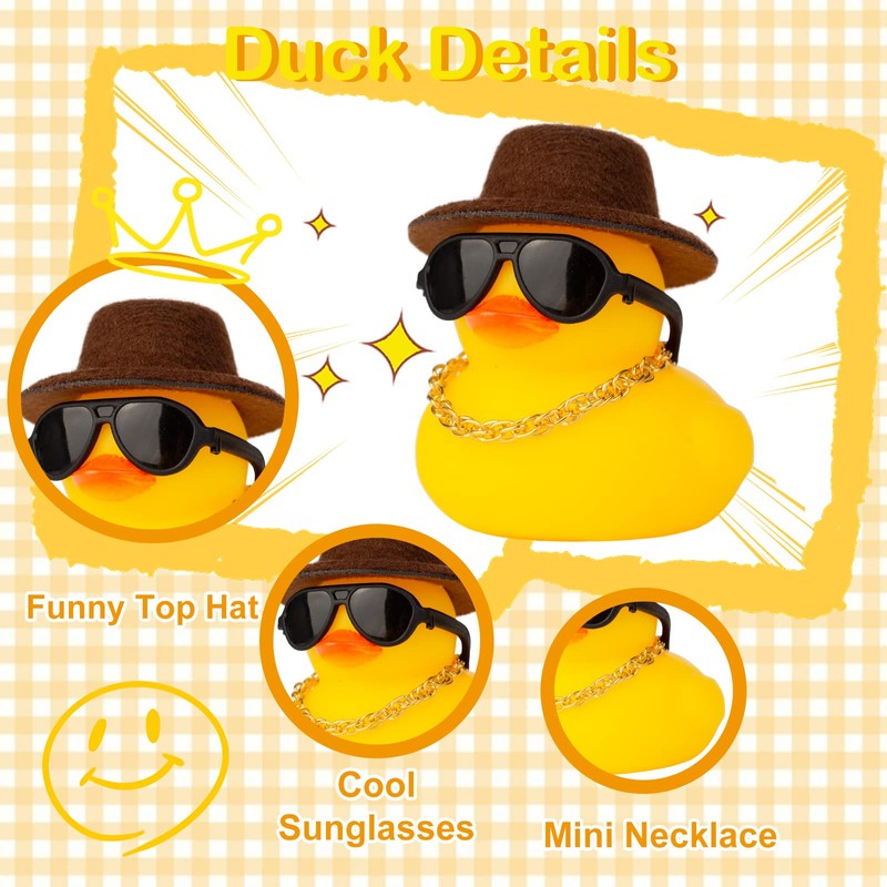 MuMyer Car Rubber Duck,Yellow Duck Car Dashboard Decorations Accessories with