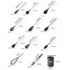 Unbranded 12Pcs Kitchen Silicone Utensils Set-Non Stick Cooking Utensils Wooden