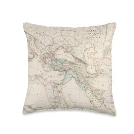 Old Babylonian, Lydians, Medes and Persian Empire Map (1873) Throw Pillow