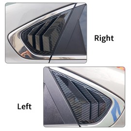Window Louvers for Kia Forte Sedan 2019 2020 2021 2022 2023 2024 Rear Side Window Louvers Sport Style Blinds Cover Air Vent Shades Panel Auto Exterior ABS Decorate Accessories (Carbon Fiber Color)