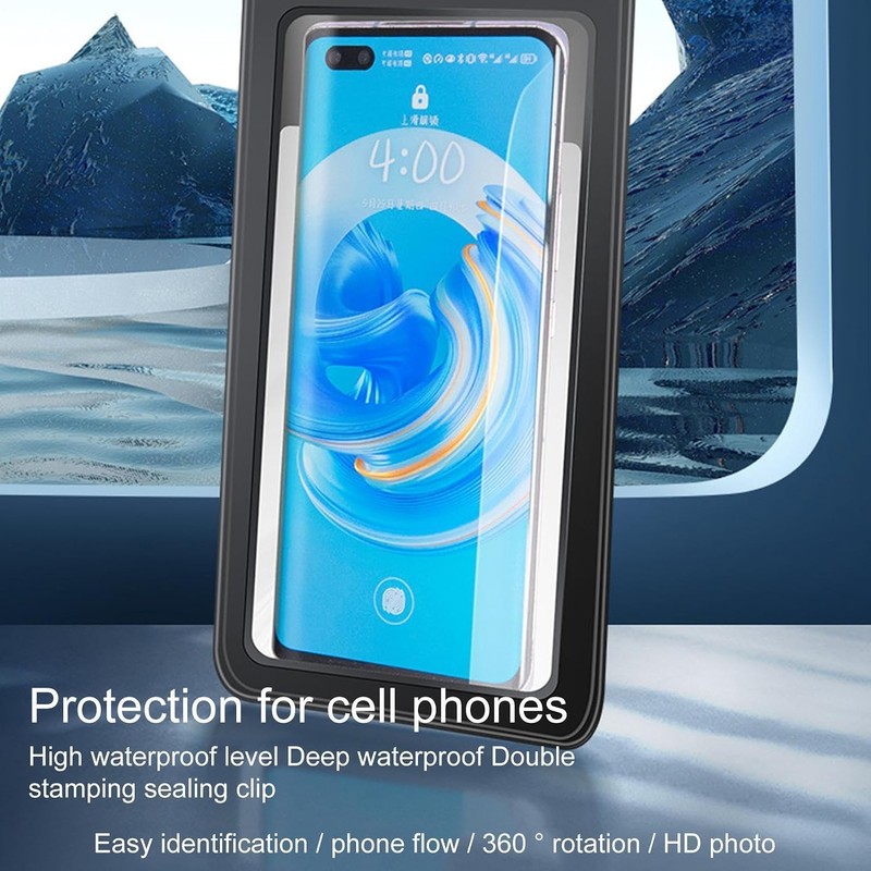 impermeable para teléfono, estuche seco con ventana para pantalla tác