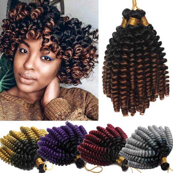 Jamaican Bounce Crochet Hair Jumpy Wand Curl Short Curly Braids