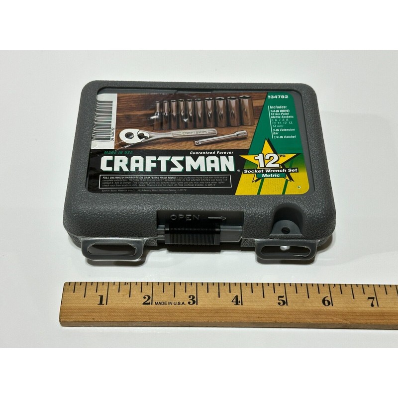 Craftsman Tools USA 34782 NEW 12pc Metric 1/4’ Drive Socket