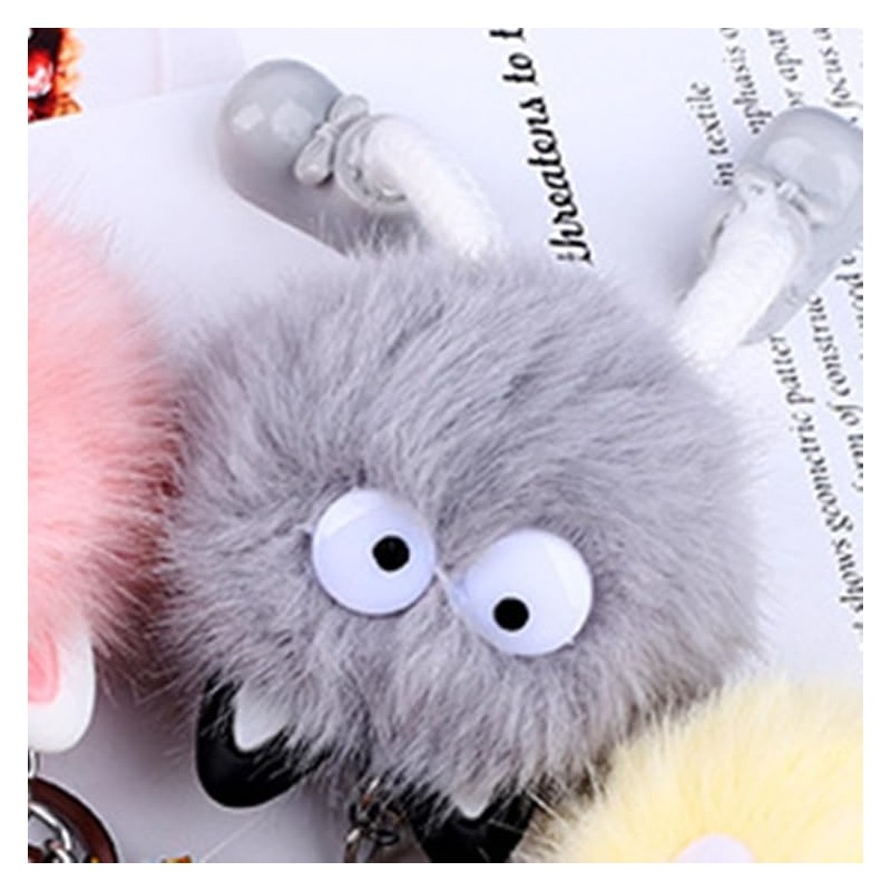 88flix Cute Key Holder, Mofumofu Plush Bag Charm, Smartphone Charm,