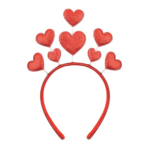SeBneny SeBneny Glitter Heart Headband for Women Girls Valentine Heart