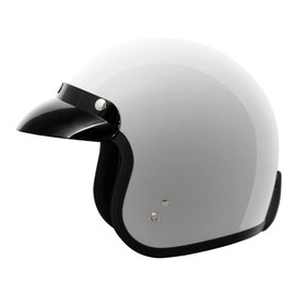 VCAN V85C 3/4 Open Face Motorcycle Helmet DOT Approved (Gloss White, Medium)