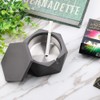Concrete Ashtray with Lid Geometric Ashtray Outdoor Ashtray with Stainless