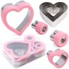BakingWorld Heart Cookie Cutter Set,9 Piece Heart Shapes Stainless Steel