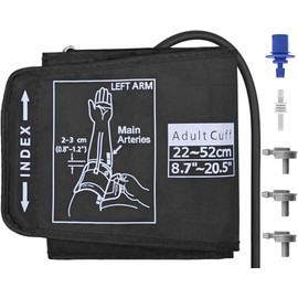 Brazalete de presión arterial extra grande compatible con Omron de 9 a 21 pulgadas, HYINUS XL, brazo de presión arterial con 5 mangueras, puño de...  