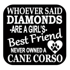 Cane Corso Diamonds TP 481 Sticker 6" Decal rescue dog mastiff