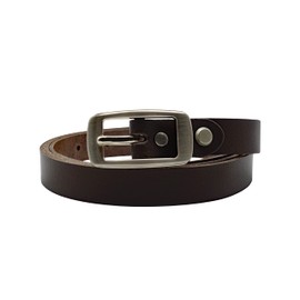 NK Belt GmbH SD-08A Women's Leather Belt Made in Germany, Suit Jeans Belt 2 cm Narrow, dark brown