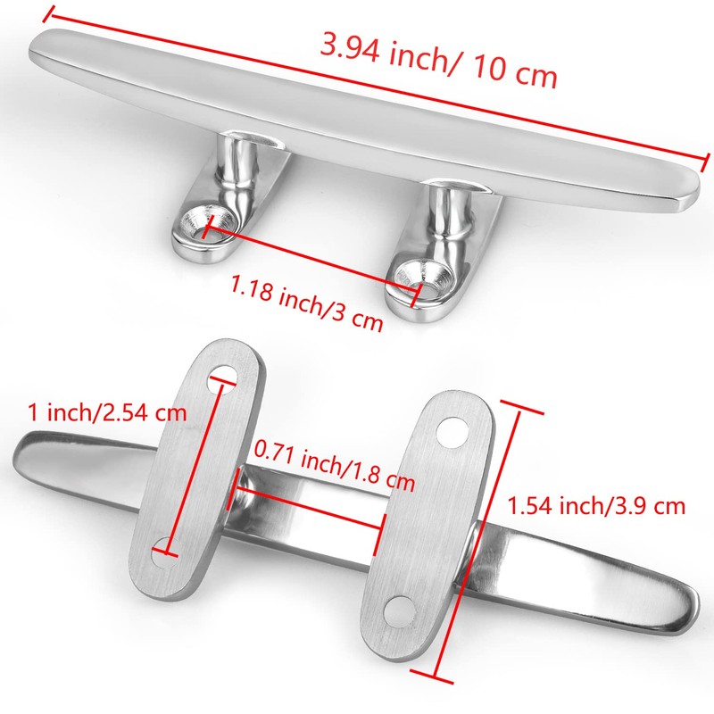 GANGUOLA Boat Cleat, Small Dock Cleat 4 inch Open Base,