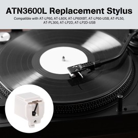 ATN3600L Replacement Stylus, Turntable Record Player Diamond Needle, Compatible with AT-LP60X,AT-LP60XBT, AT-LP60XBT-USB Turntable, Clean Brush Included