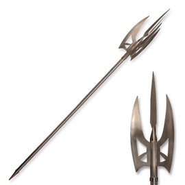 ZKBWFLA Carbon Steel Finnick Trident Real Metal Cosplay Prop About 71 inches