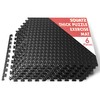 SQUATZ 6-Piece Puzzle Exercise Mat Tiles, EVA Foam Interlocking Black
