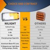 Nilight 2PCS 42LED Amber White Wireless Magnetic Strobe Lights Portable