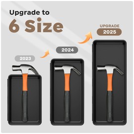 【Upgraded to 6 Size】A-LUGEI Tool Box Organizer,【Fits 100+ Tools】 Black Garage Organization and Storage Tray Divider Set, Desk Drawer Organizer, Toolbox for Tool Chest Cart WorkBench Small Parts Widget