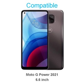 HYGMOCC Displayschutzfolie aus gehärtetem Glas für Motorola MOTO G Power 2021, blasenfrei, 9H-Härte, HD klar, Vollbildabdeckung (2er-Pack)