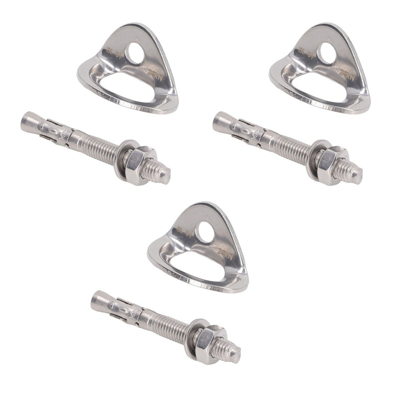 3Pair Rock Climbing Bolt Hanger Stainless Steel Climbing Anchor for