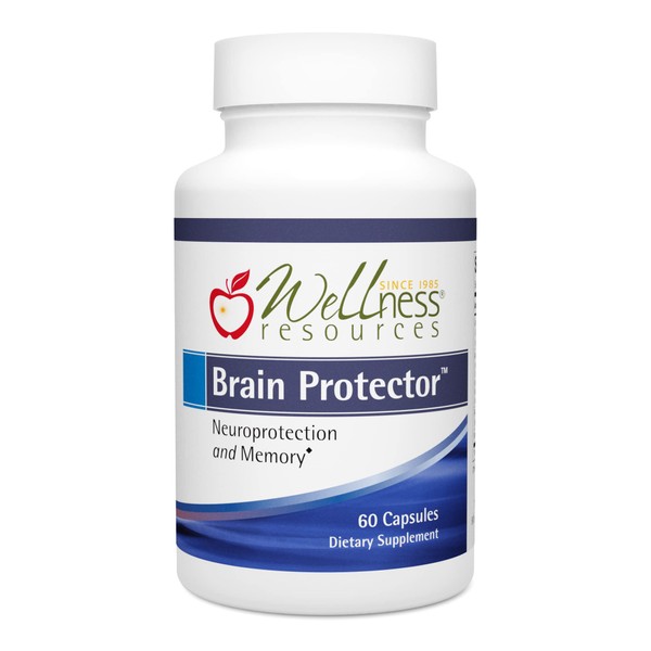 Wellness Resources Brain Protector - Top Brain Formula Includes Longvida Curcumin, Novusetin Fisetin, AuroBlue Wild Blueberry Extract and Bio Enhanced R-Alpha Lipoic Acid