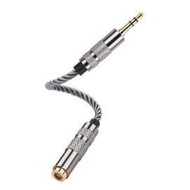 SinLoon 4.4mm Female to 3.5mm TRS Male Audio Converter Cable Gold Plated OFC Bra Cable Balanced to Unbalanced HiFi DAP Headphone Amplifier (Cool Gray)