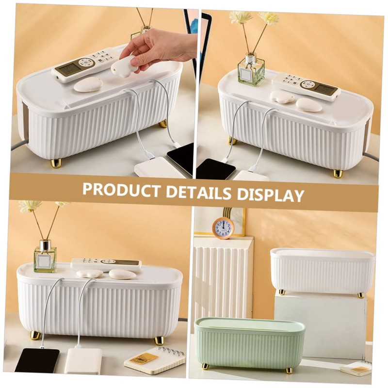 LABRIMP Home Cable Management Box with Lid Durable Storage Bin