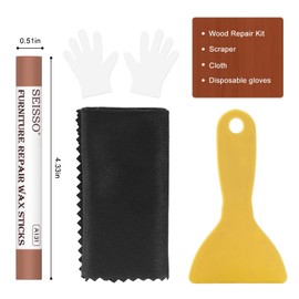 Wood Filler Sticks, 18 Colors Wood Wax Crayons, SEISSO Furniture Repair Scratch Wax Stick Pen kit for Touch Ups Scratches, Scuffs, Cracks, Nail Holes of Hardwood Floors, Cabinets, Tables, Doors