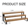 NEETBU 4-Tier Wooden Display Riser Shelf Stand for, Makeup, Cupcake,